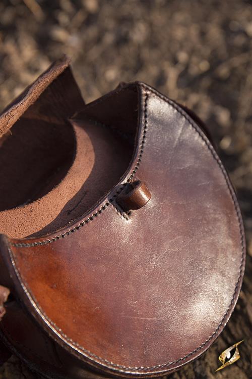 Ledertasche Rund, braun