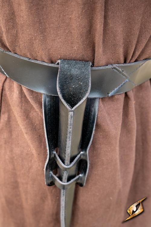 Kunstleder Zauberstab-Scheide Schwarz