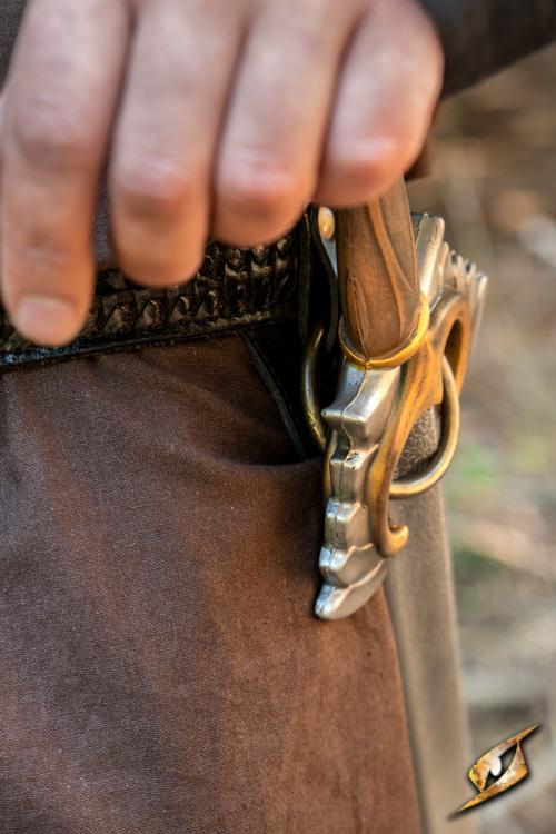 Kunstleder kleiner Ring Schwarz