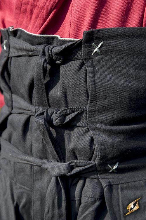 Hose Samurai, schwarz/grau