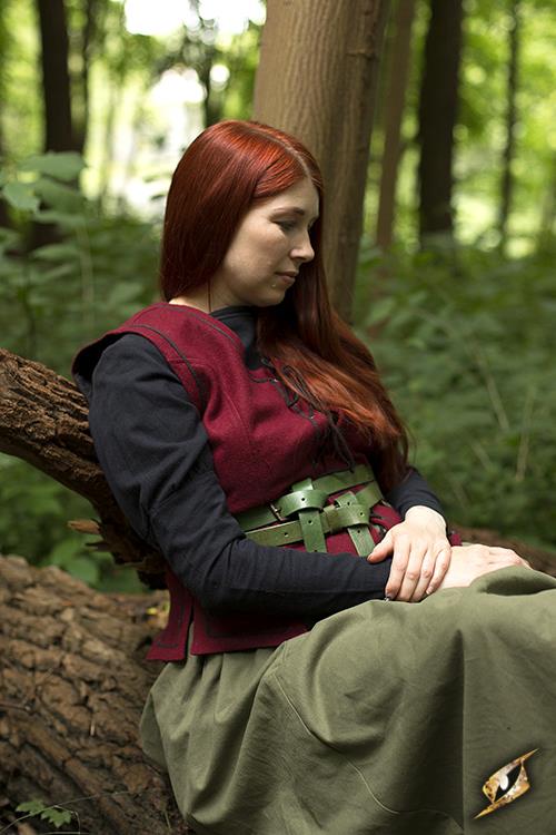 Miederweste Wolle, rot