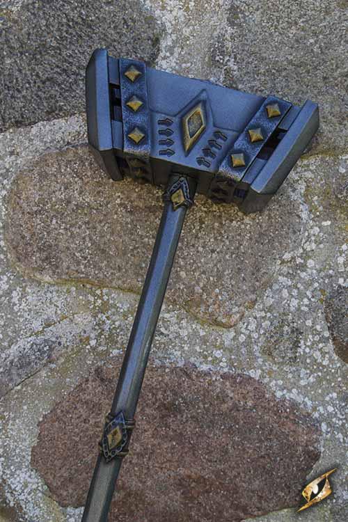 Dwarven Greathammer 152 cm Brown/Silver