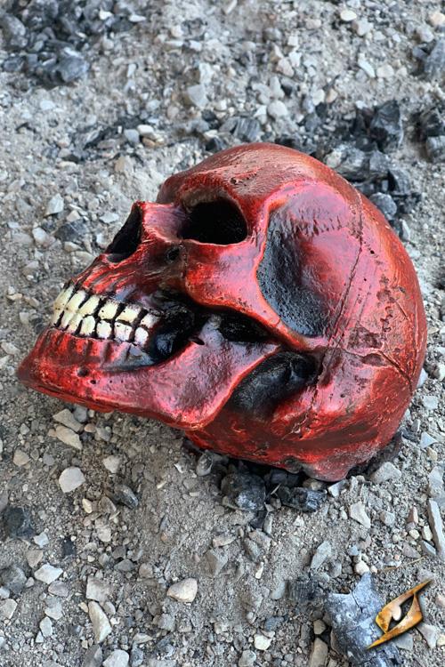 Medium Skull 15 cm Red