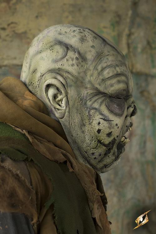 Maske Rotten Zombie grün/grau