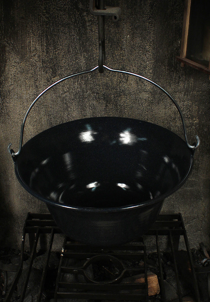 Gulaschkessel 15L emailliert, blau/schwarz