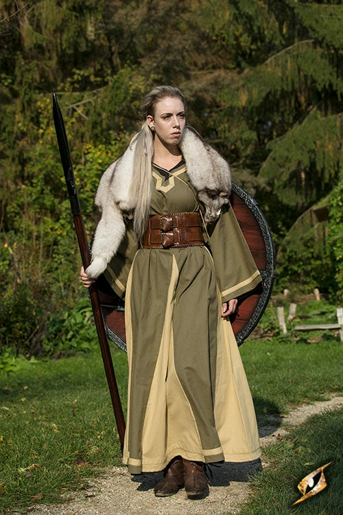 Dress Astrid Green/Beige