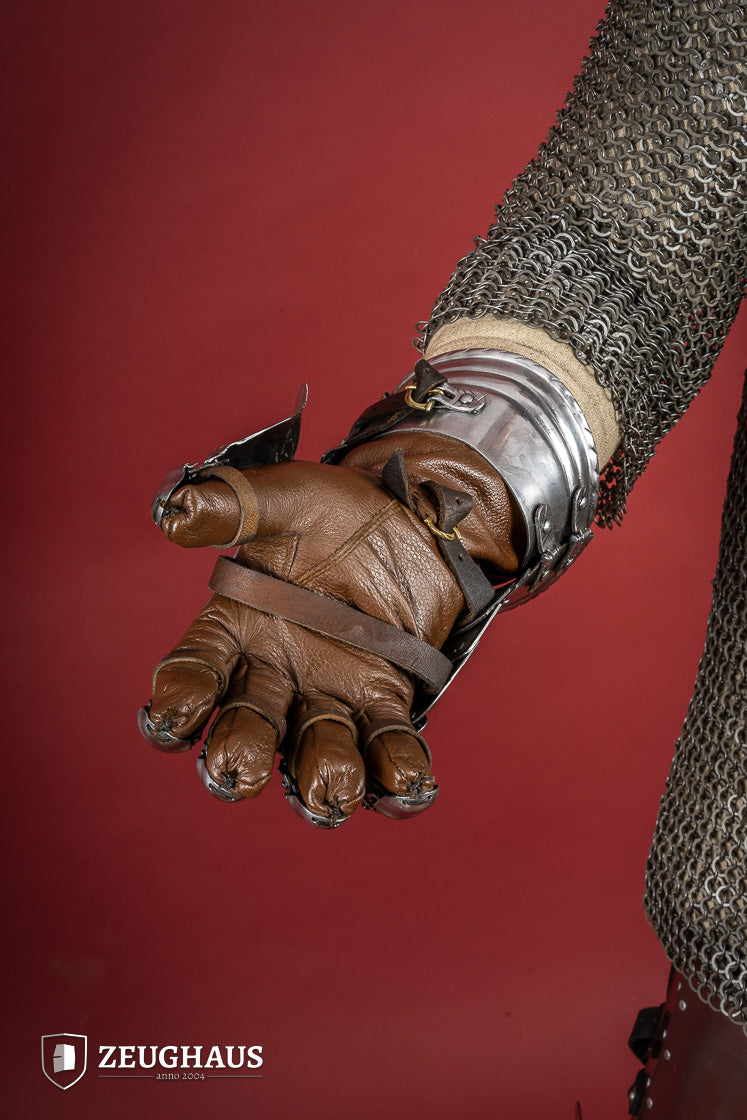 Deutsche Plattenhandschuhe 15 Jh. 1,2mm Poliert