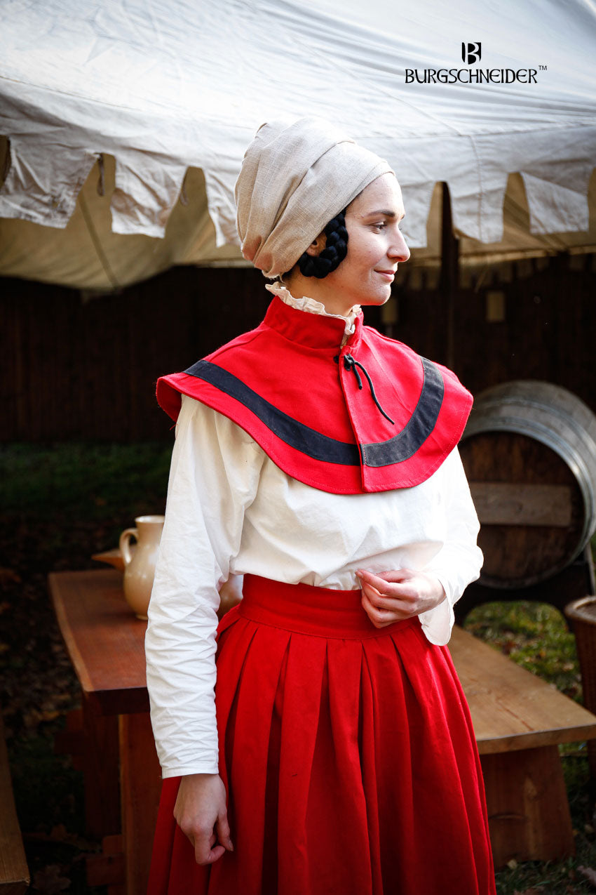 Landsknecht Kragen Flora Rot/Schwarz