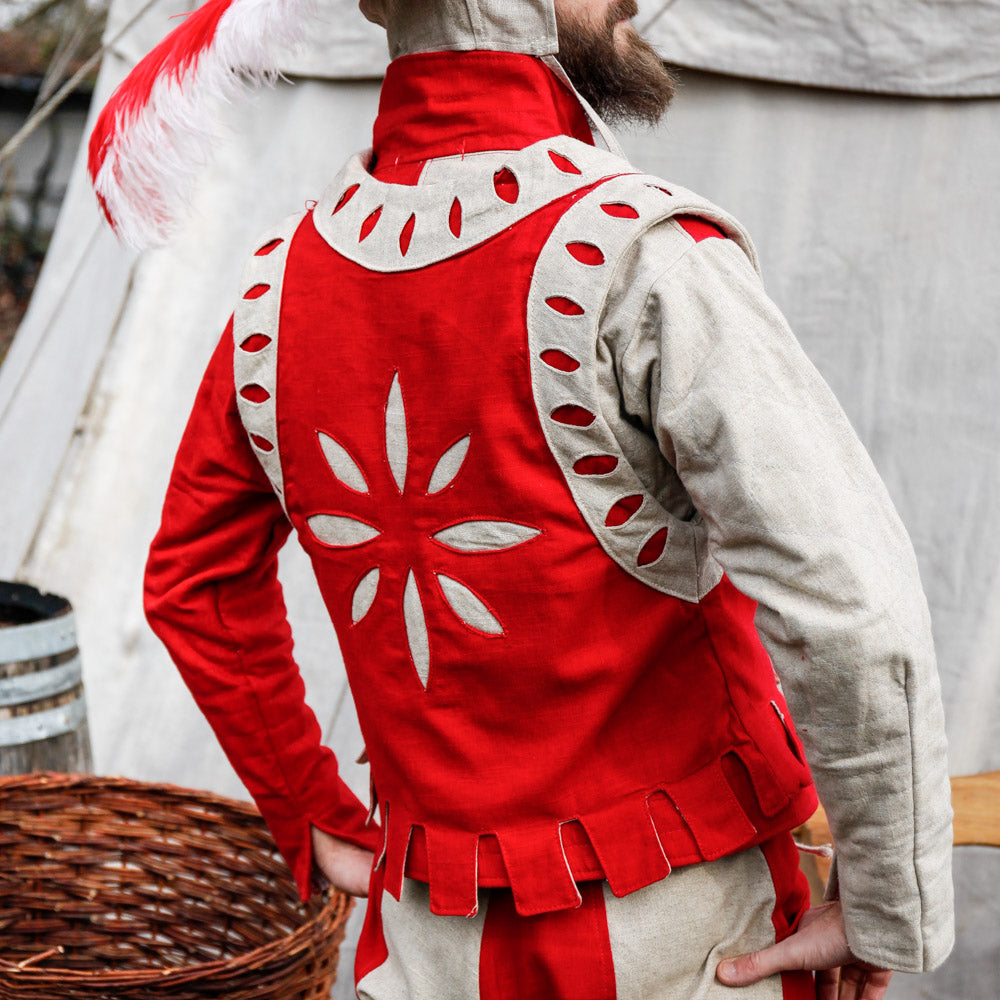 Landsknecht Weste Imperialis Rot/Natur