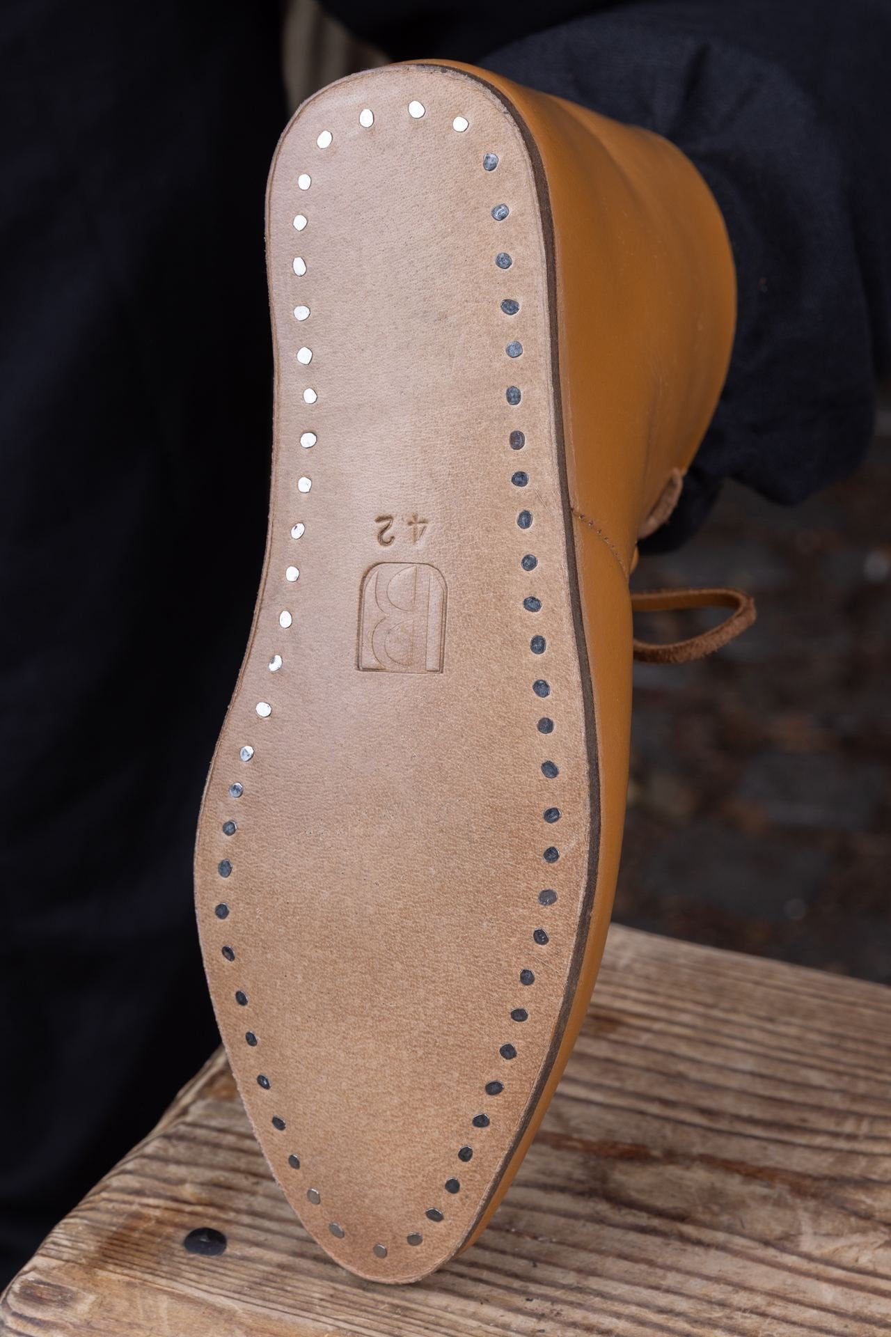 Mittelalterliche Halbstiefel Landolf in Hellbraun