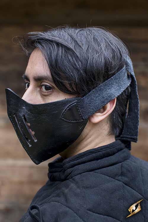 Leather Mask Mempo Black