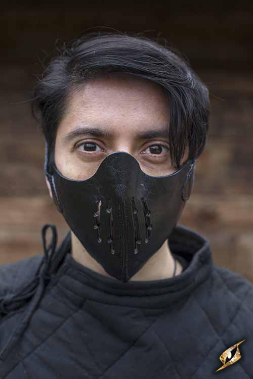 Leather Mask Mempo Black