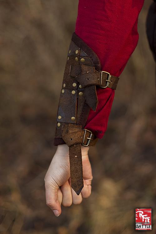 Ready for Battle Bracers Fighter Brown