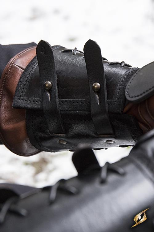 Leather Gauntlet Left Hand Black