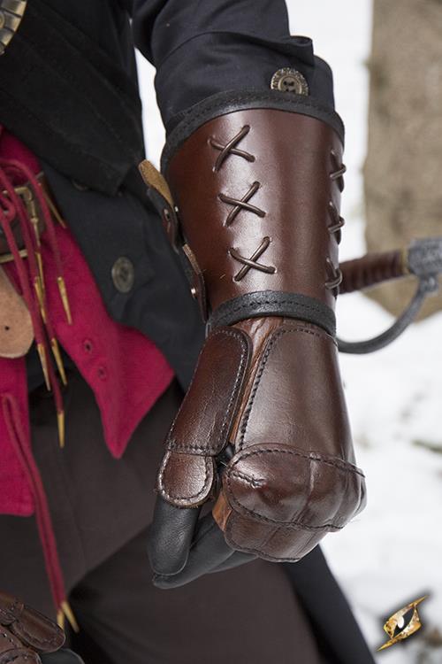 Leather Gauntlet Left Hand Brown