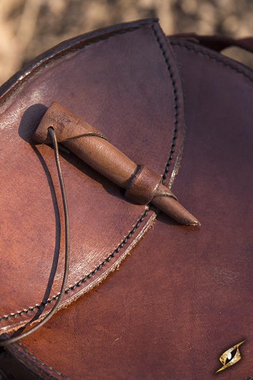 Leather Bag Round Brown