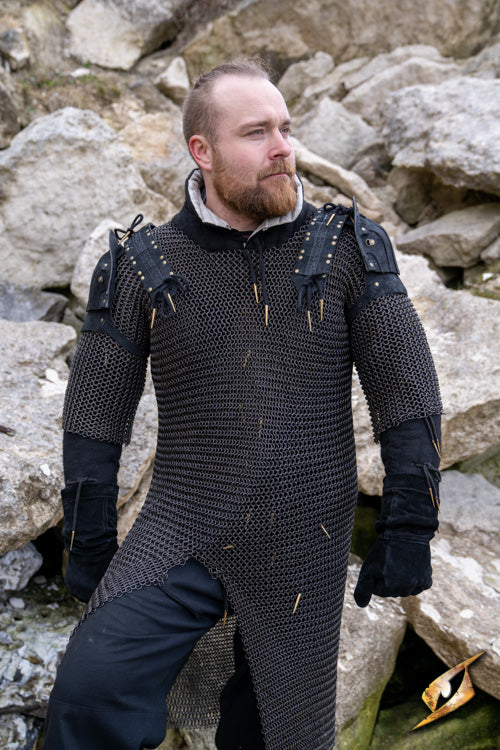 Suede Shoulder Armour Woodsman Black