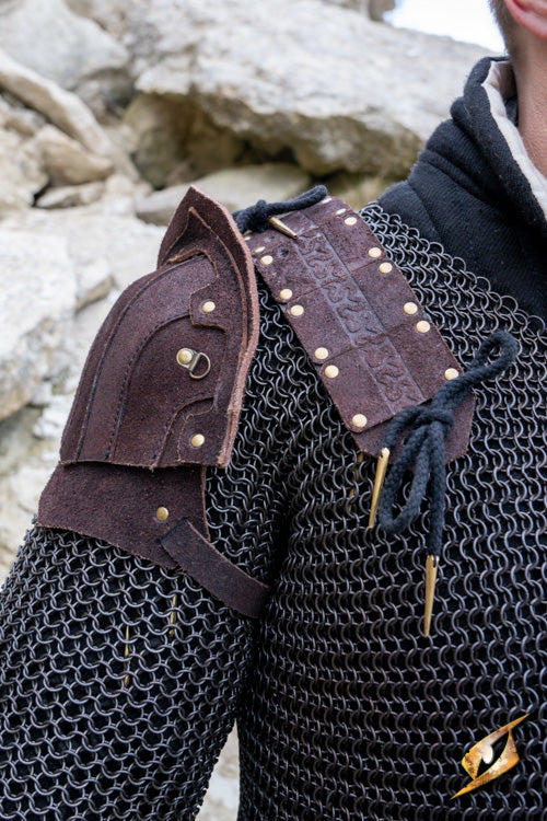 Suede Shoulder Armour Woodsman Brown