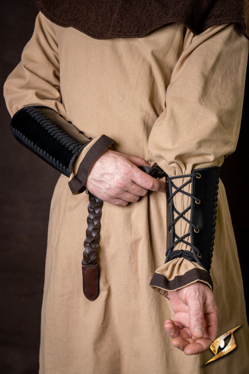 Faux Leather Bracers Squire Black