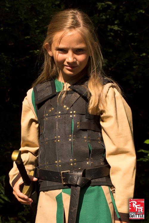 Lederrüstung Fighter schwarz