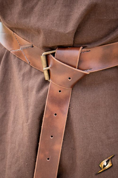 Faux Leather Belt X Brown