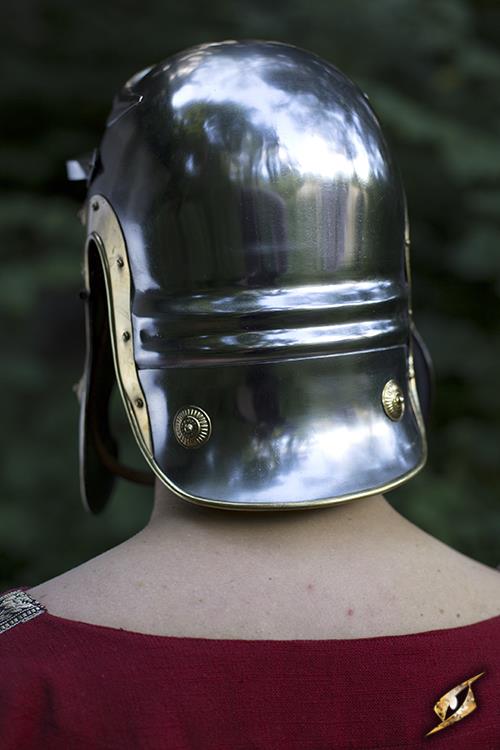 Helmet Roman Trooper Polished Steel