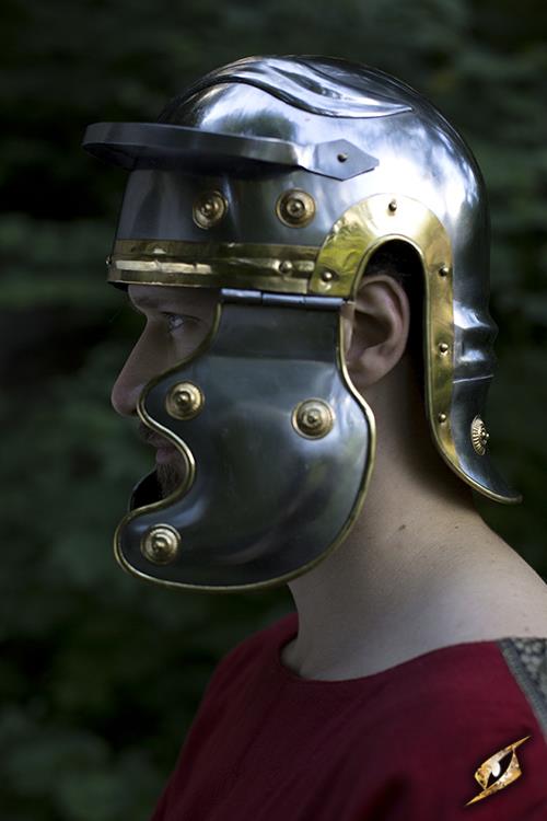 Helmet Roman Trooper Polished Steel