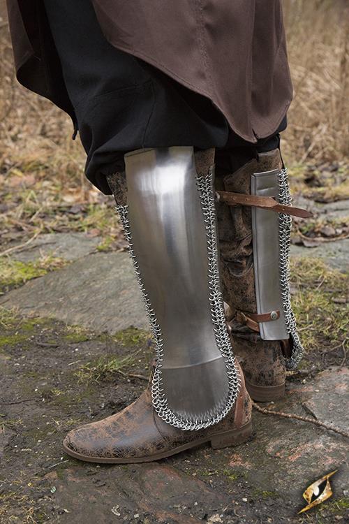 Persian Greaves Polished Steel