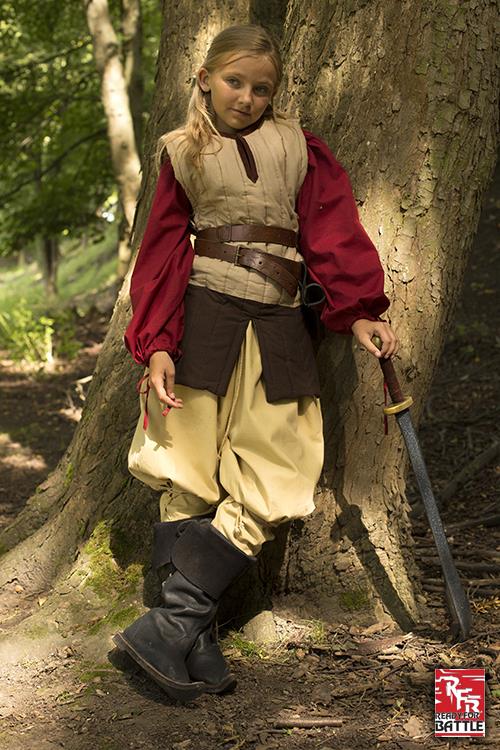 Ready for Battle Gambeson Padded Armour, bei/braun