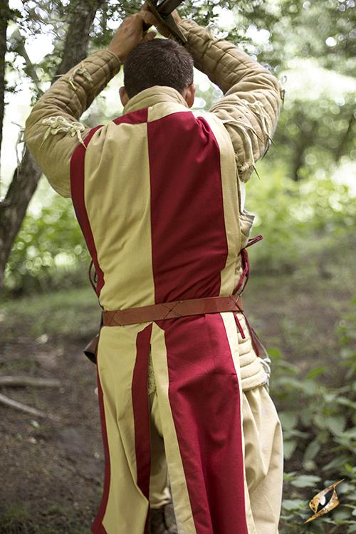 Wappenrock Basic, bordeaux/dunkel beige