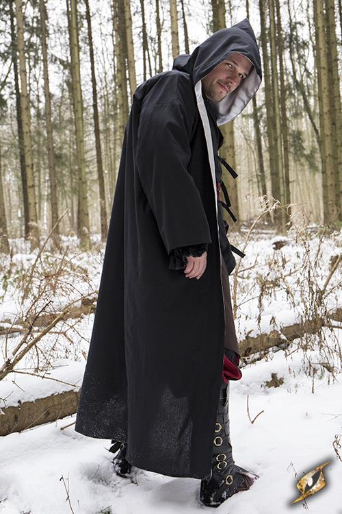 Magier Robe, schwarz/silber