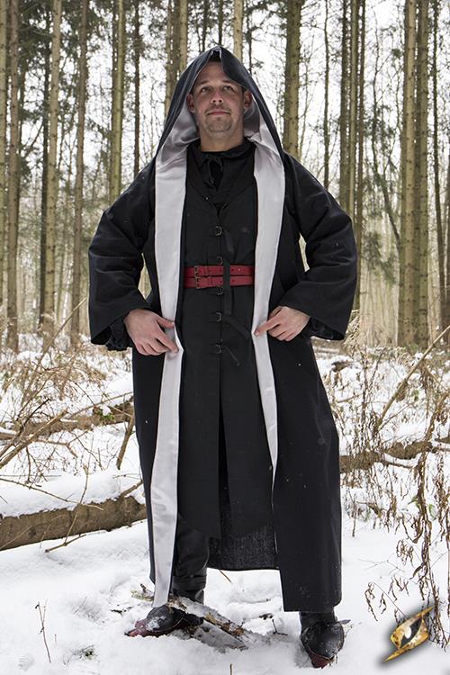 Magier Robe, schwarz/silber