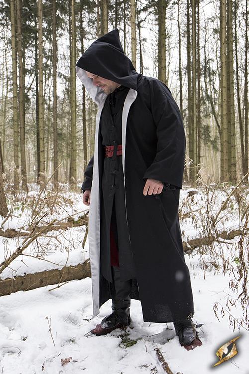 Magier Robe, schwarz/silber