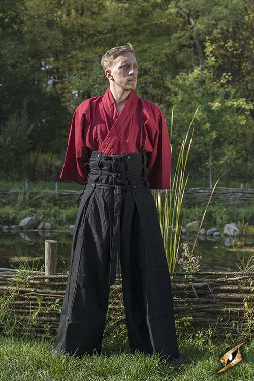 Hose Samurai, schwarz/grau
