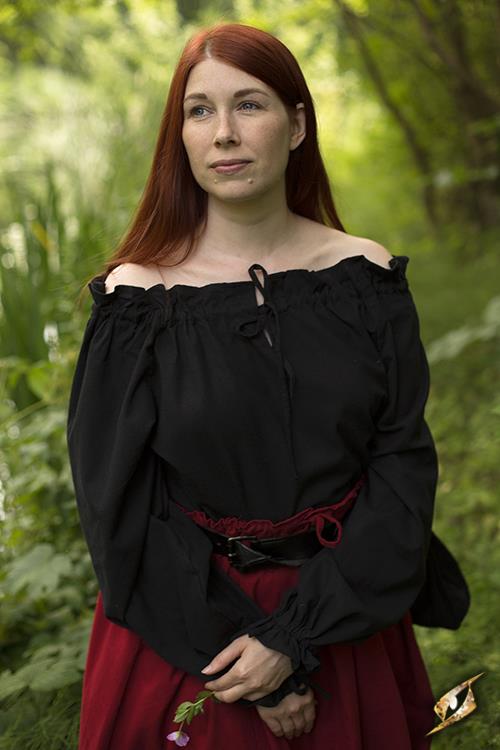 Piratenbluse, schwarz