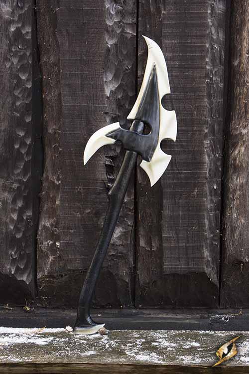 Dark Elven War Axe 100 cm Black/White