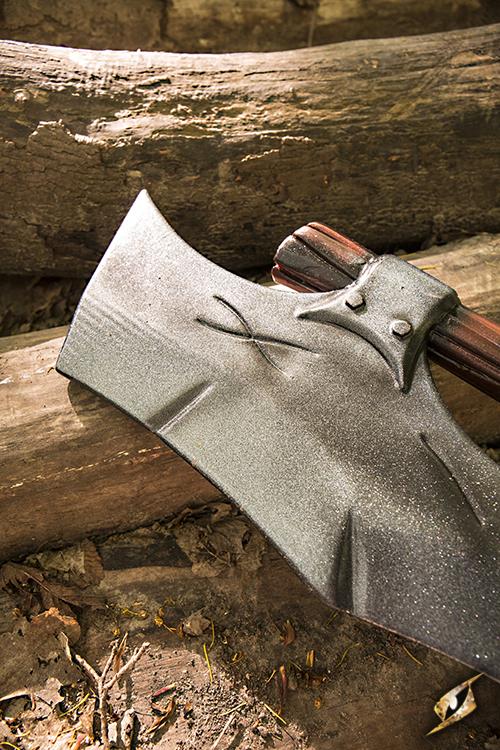 Single Bladed Axe 105 cm Brown/Silver