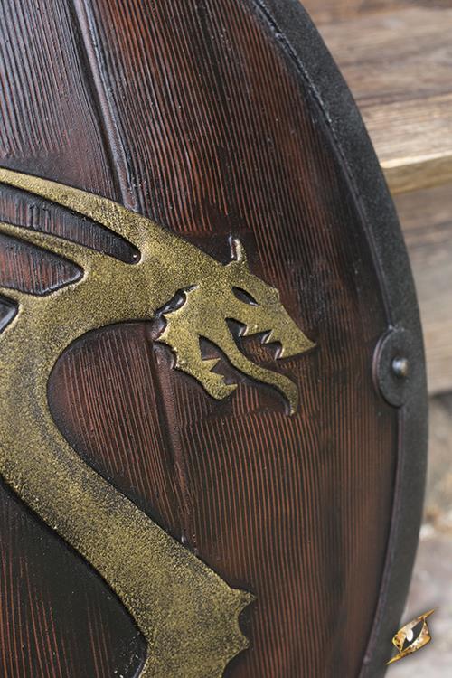 Viking Dragon Round Shield ø80 cm Wood