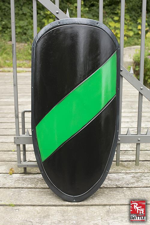 Ready for Battle Large Shield 100x46 cm Black/Green