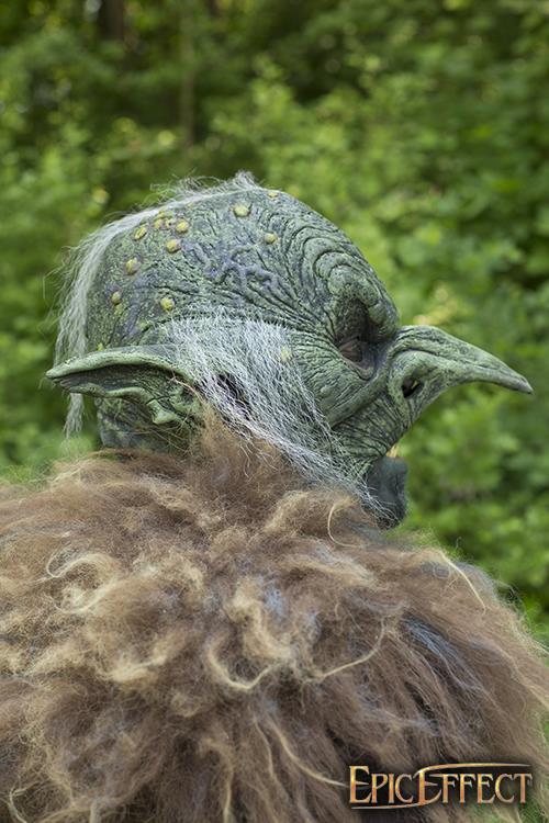 Maske Goblin Overlord, graues Haar