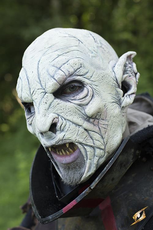 Orc Mask Beastial 57-59 cm White