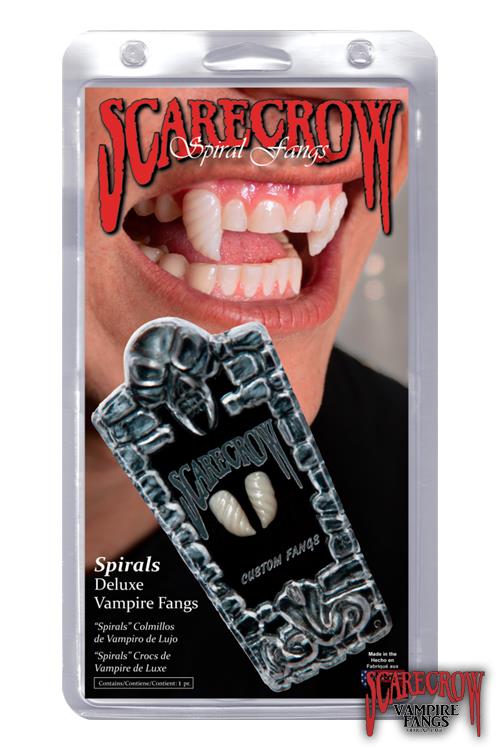 ScareCrow Vampire Fangs Spiral White