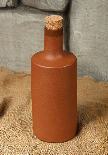 Bottle with cork, long-unbowed Helles Braun