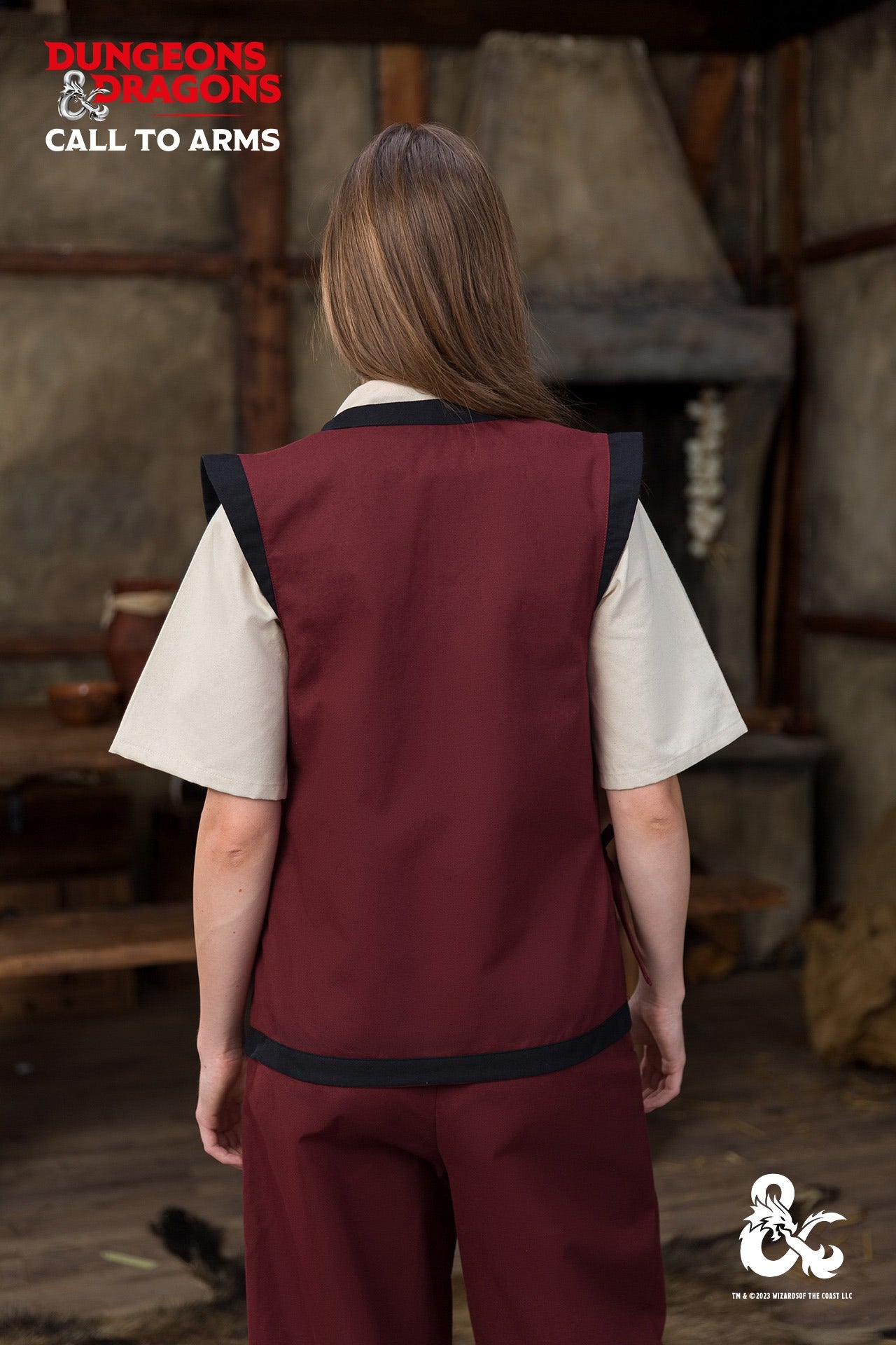 Dungeons & Dragons Monk Vest Bordeaux/Black