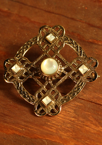 Medieval Brooch Thura Pearl Bronze