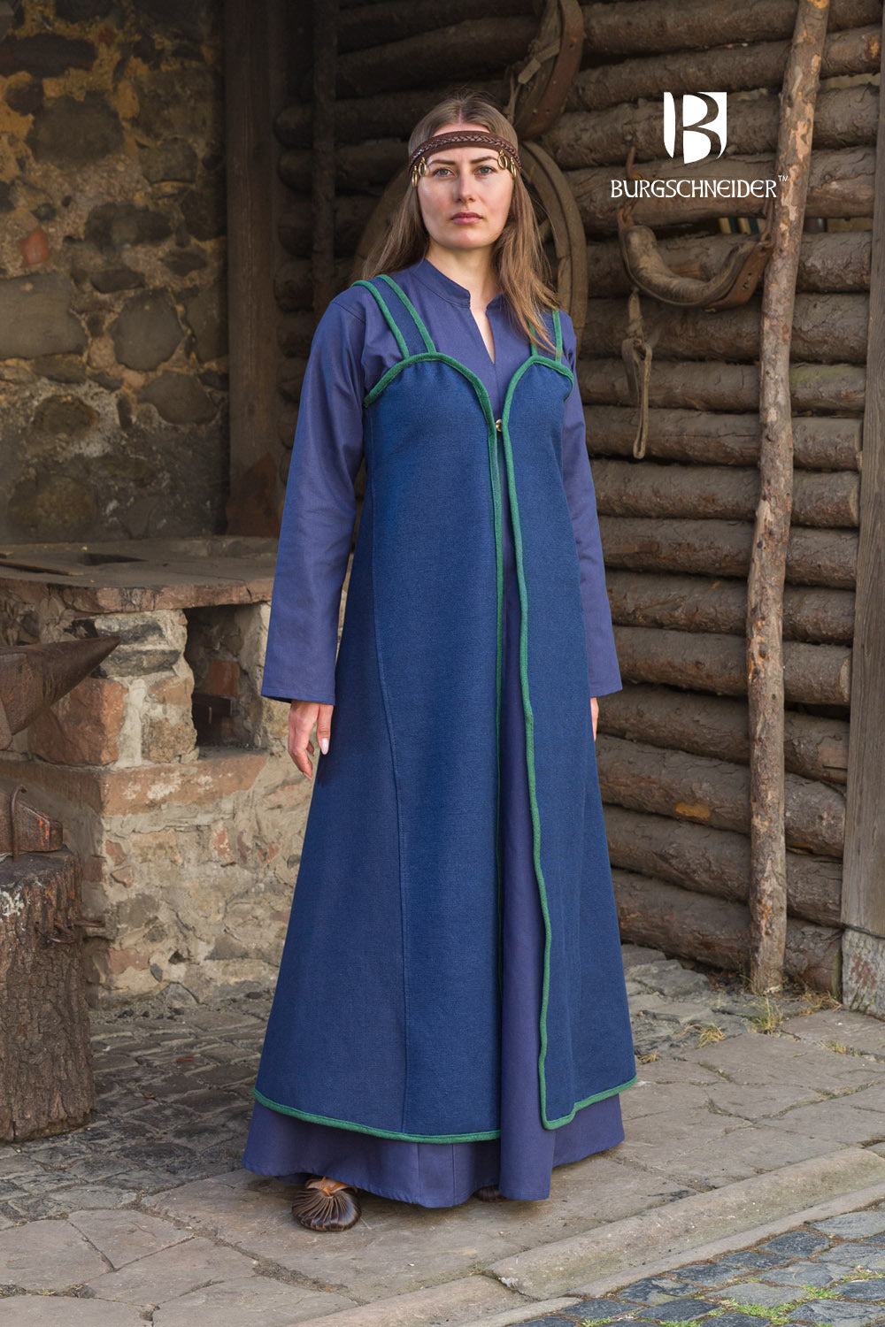 Rus Kleid Katarzyna Blau/Grün