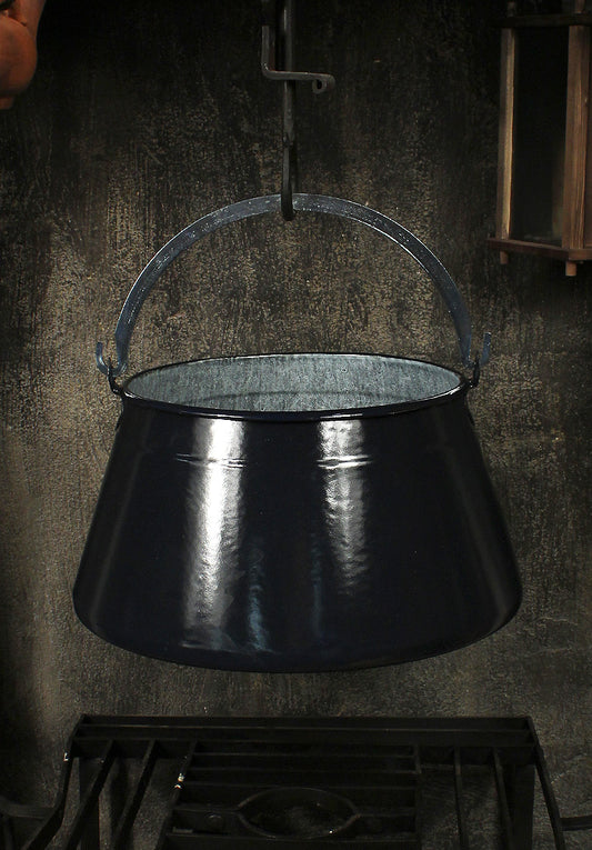 Enameled Fish Kettle 6L Black/Silver