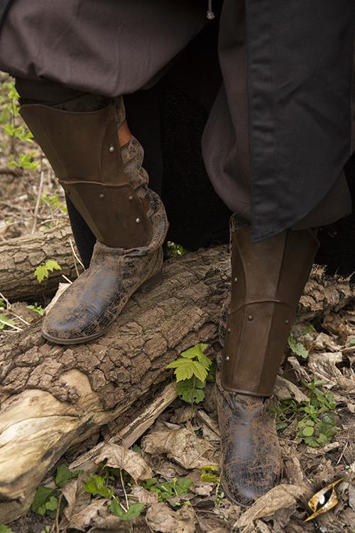 Orc Greaves Rust Patina