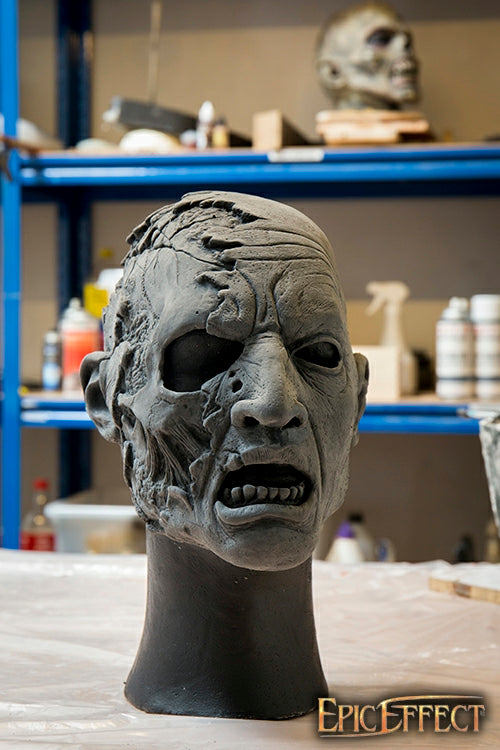 Zombie Mask Half Face 57-59 cm Unpainted