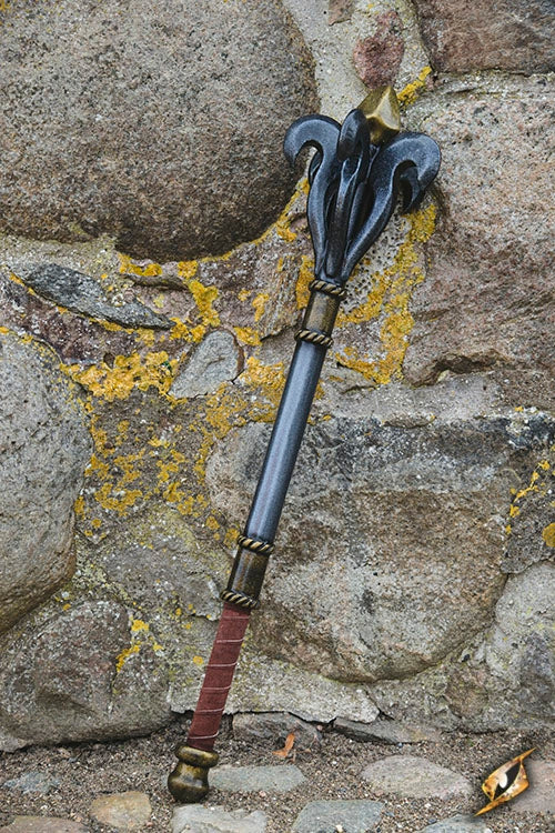 Streitkolben Fleur 88 cm Stahl/Gold